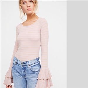 Free People new Bell sleeves top NWT